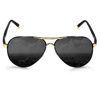 ROCKNIGHT Aviator Sunglasses for Men Women Polarized UV Protection Metal Frame Flat Top Si