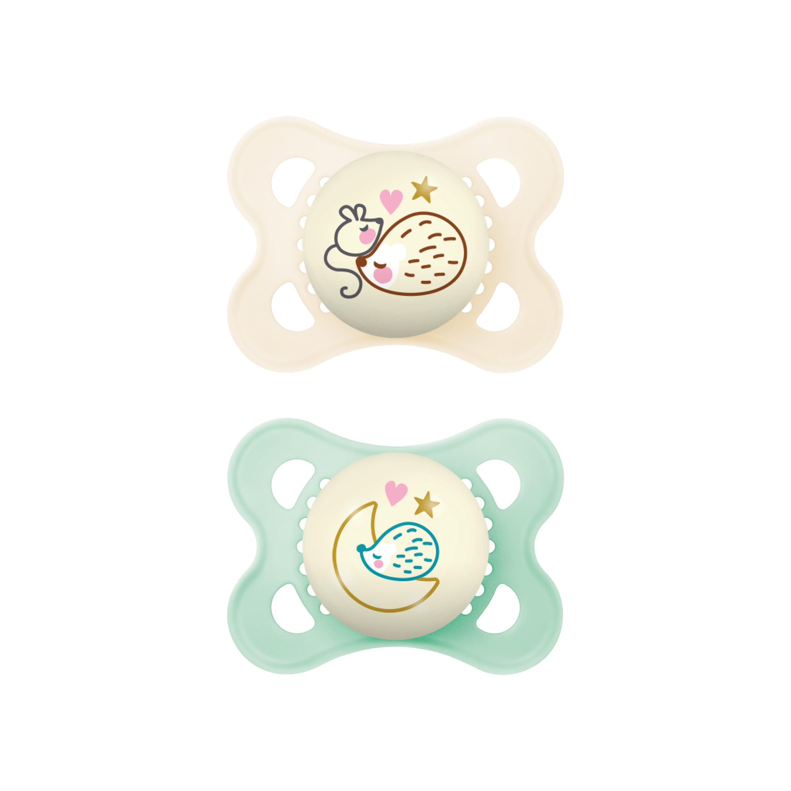MAM Night Pacifiers (2 Pacifiers & Sterilizing Box), MAM Pacifiers 0-6 Months, Best Pacifi