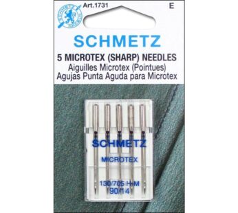 SCHMETZ Microtex (Sharp) (130/705 H-M) Sewing Machine Needles – Carded – Size 90/14