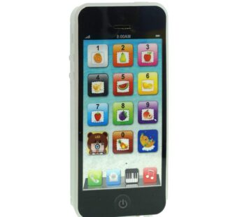YOYOSTORE Black Mobile Toy Phone Kid Baby Music Touch Learning Study English USB Charge