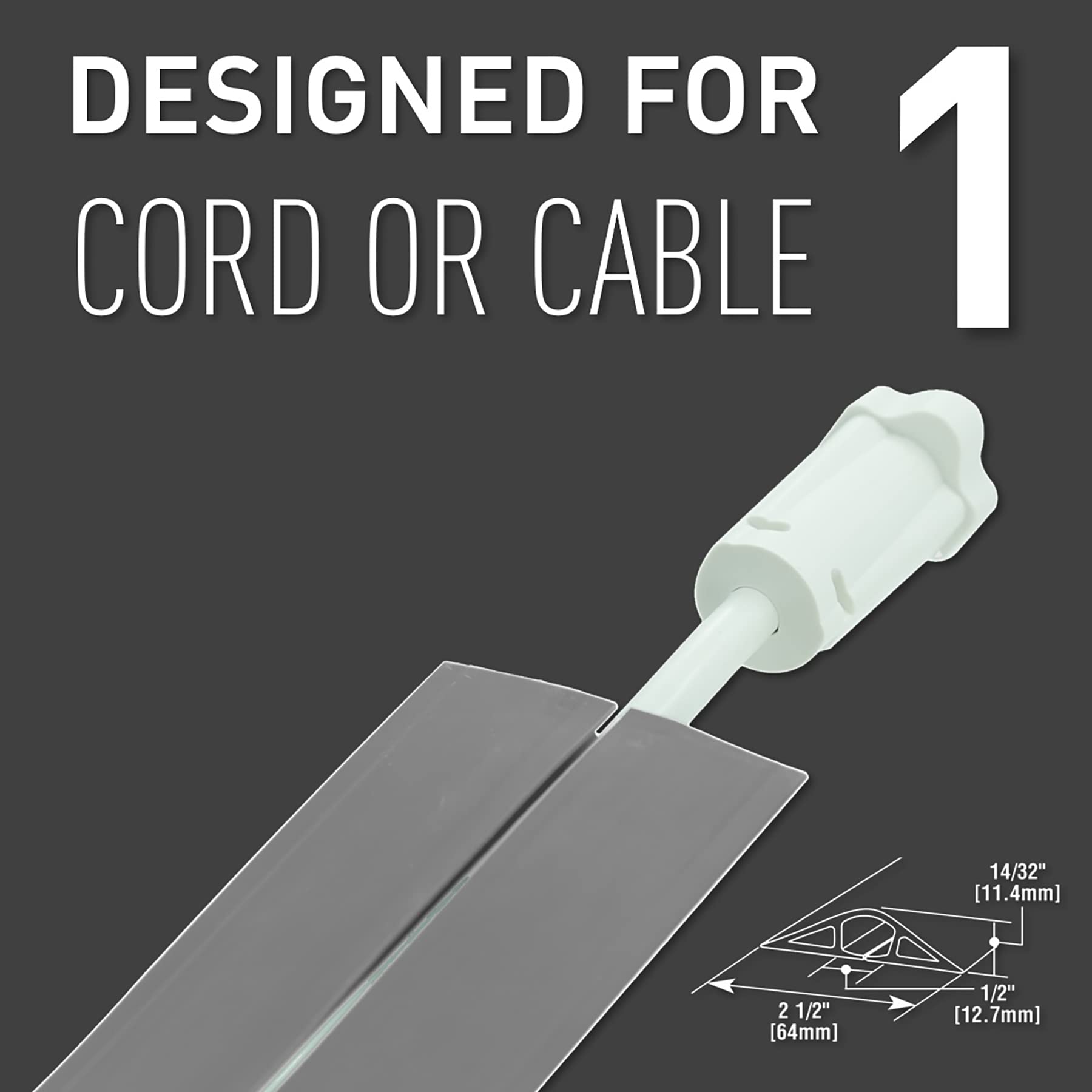 C2G Wiremold Floor Cord Management Kit, Corduct, Cord Protector, Wire Organizer and Hider, - Image 3