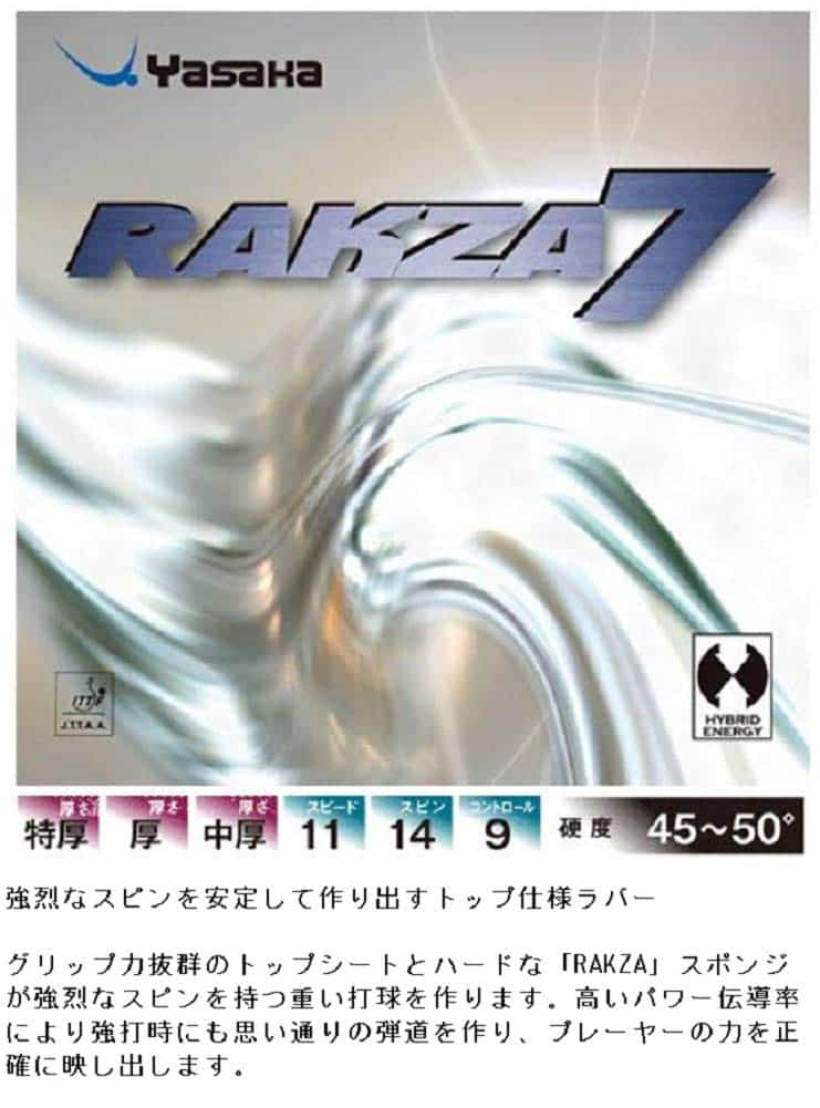 Yasaka Rakza 7 Table Tennis Rubbers (Red, 2.0) - Image 2