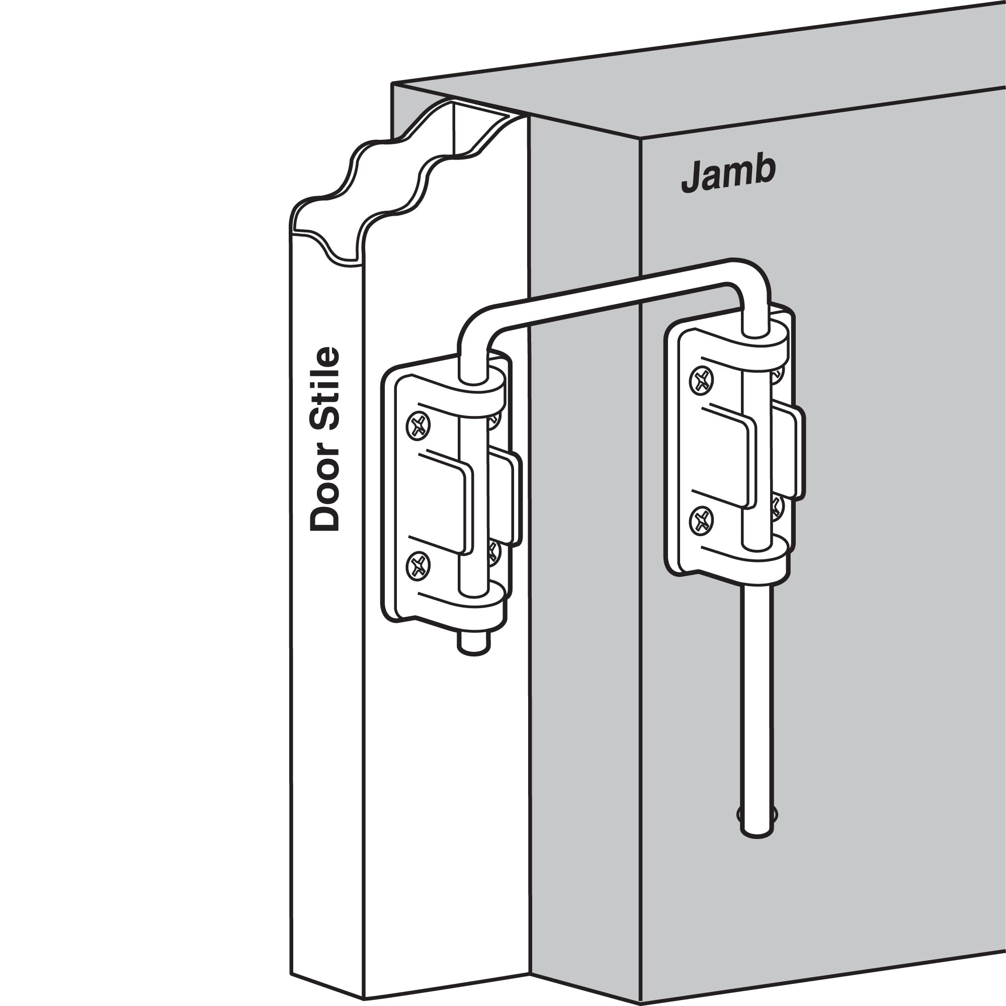 Prime-Line U 9847 Patio Sliding Door Loop Lock ? Increase Home Security, Install Additiona - Image 3