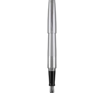 PILOT Metropolitan Collection Fountain Pen, Silver Barrel, Dots Design, Medium Nib, Black
