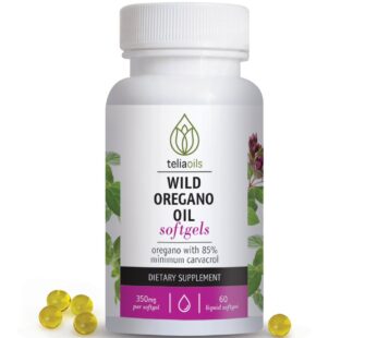 Teliaoils Wild Oregano Oil Softgels Capsules. High Carvacrol and Quality, 60 Softgels