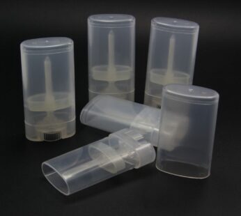 Hustar 15ml Empty Refillable Deodorant Container Plastic Lip Balm Tubes Containers Lip Glo