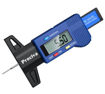 Tire Tread Depth Gauge, Preciva LCD Digital Tire Tread Depth Gauge Tool with Decimal Inch