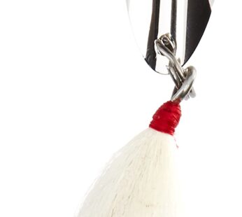 acme Kastmaster Lure with Bucktail Teaser and Single Hook, Chrome, 2 Oz