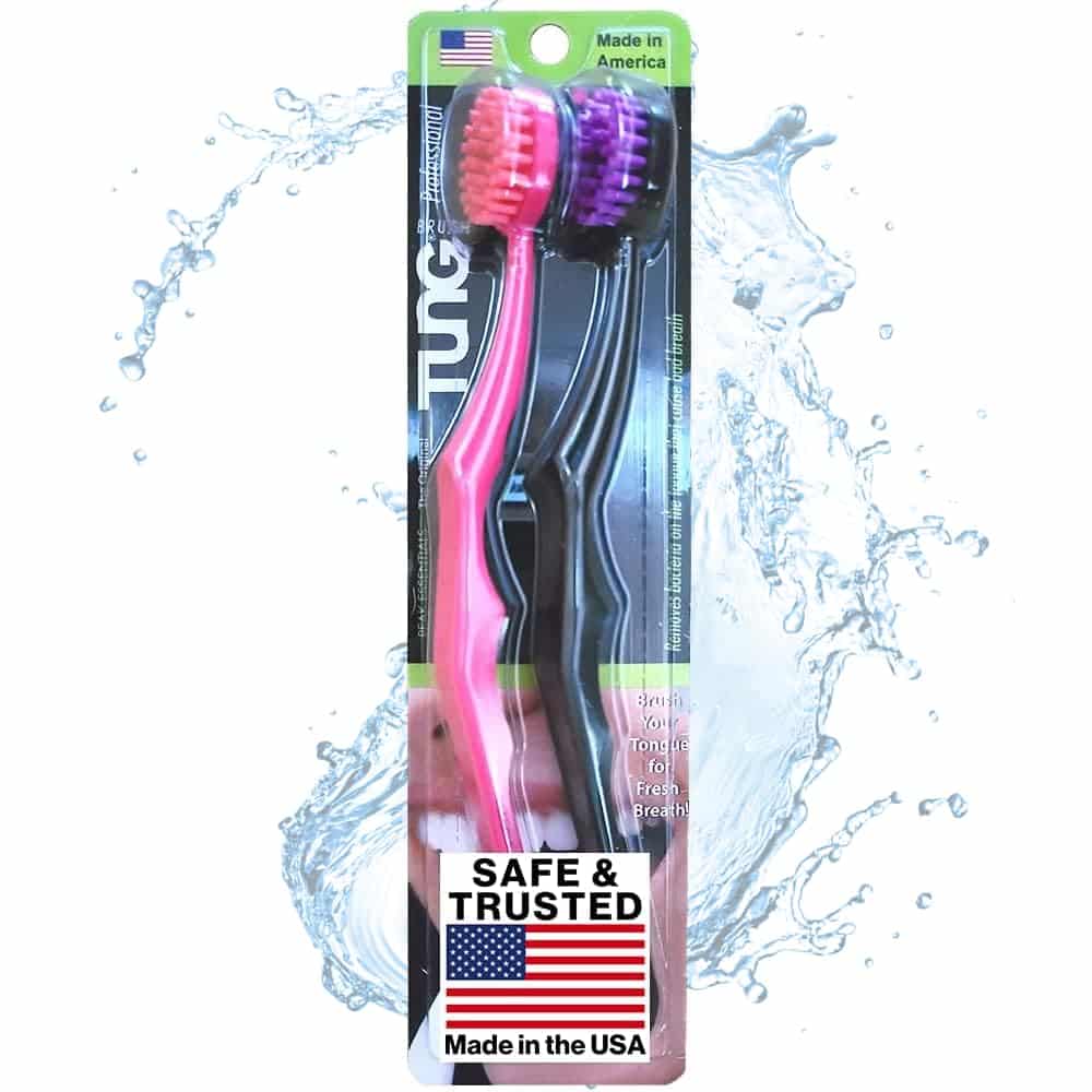Peak Essentials The Original TUNG Brush Plastic Tongue Cleaner, Scraper and Scrubber Combo - Image 2
