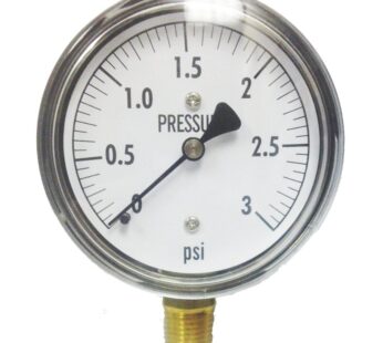 Kodiak Controls KC25-3# Low Pressure Gauge 3 PSI