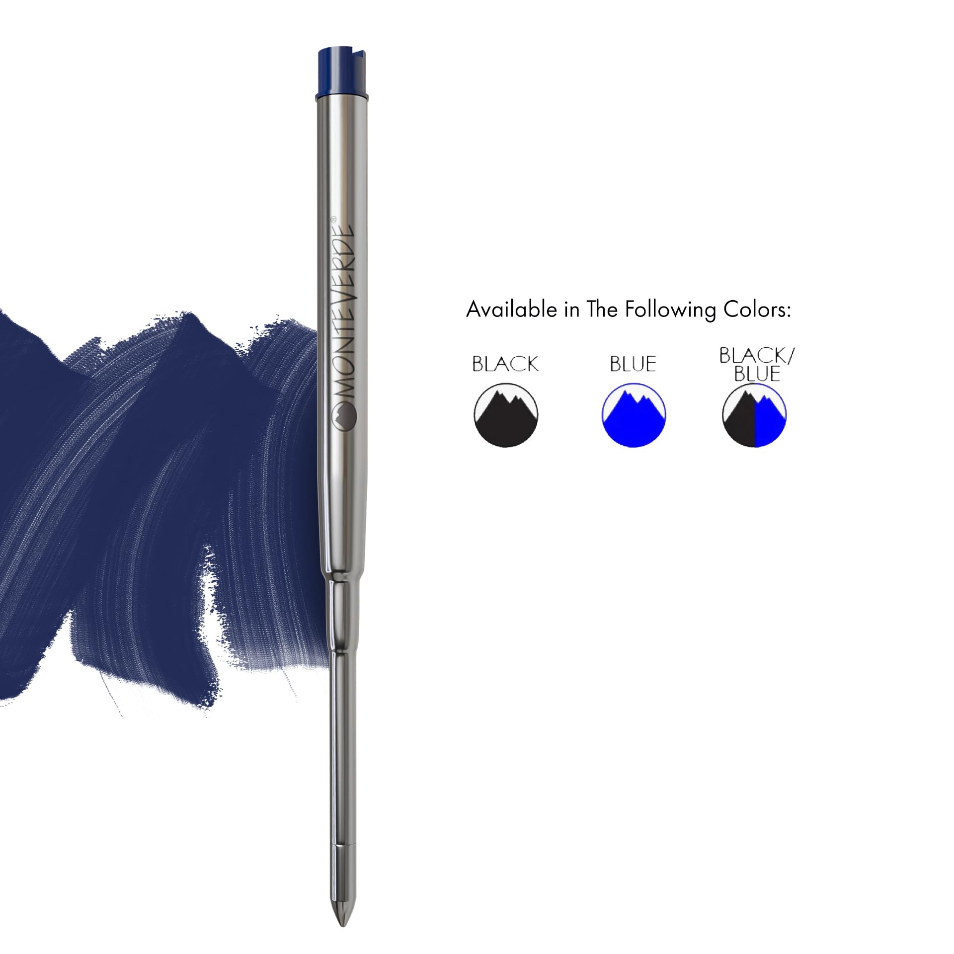 Monteverde Capless Gel Ballpoint Refill to Fit Sheaffer Ballpoint Pens, Fine Point, Blue/B - Image 2