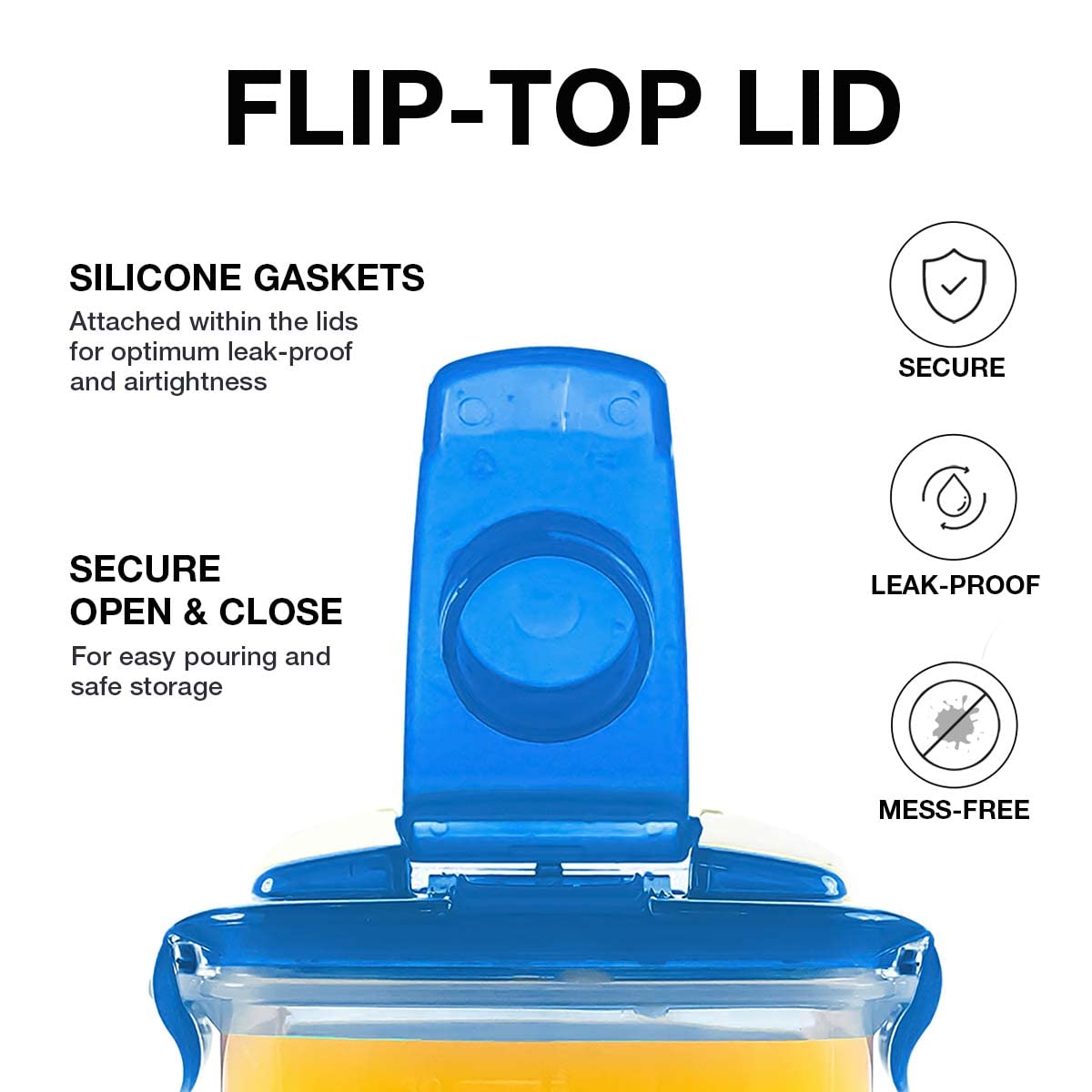 LocknLock Aqua Fridge Door Water Jug with Handle BPA Free Plastic Pitcher with Flip Top Li - Image 5