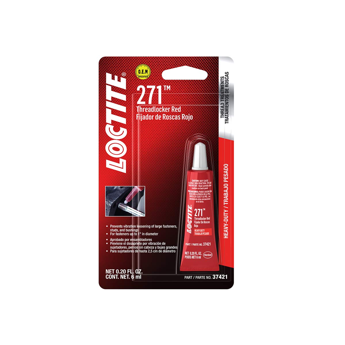LOCTITE 271 Threadlocker for Automotive: High-Strength, High-Temp, Anaerobic, Heavy-Duty A - Image 2