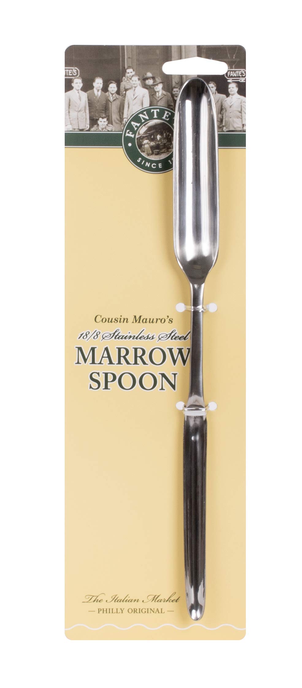 Fante's Dual-Sided Marrow Spoon, Ideal for Both Narrow and Big Bones, The Italian Market O - Image 2