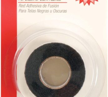 Dritz Stitch Witchery Fusible, Regular Weight, 1 Roll, Black Bonding Web, 1-Inch X 13-Yard