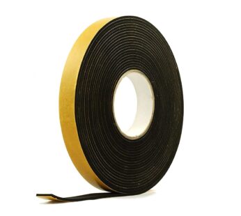 Neoprene Rubber Black Self-Adhesive Sponge Strip 1″ Wide x 1/8″ Thick x 33 feet Long