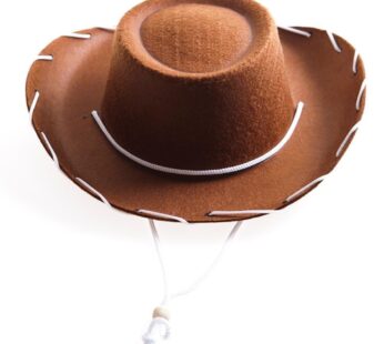 Childrens Brown Felt Cowboy Hat by Century Novelty by Century, brown, Size Small