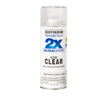 Rust-Oleum 334029 Painter’s Touch 2X Ultra Cover Spray Paint, 12 oz, Gloss Clear