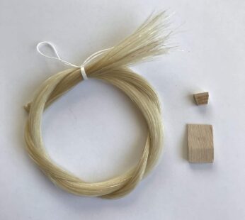 MI&VI Classic Mongolian Horse Hair for Violin, Viola Bows – Unbleached, White 29.5″ (1 Han