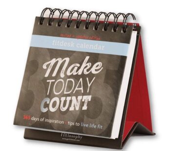 Fitlosophy ‘Make Today Count’ 365-Day Inspirational Perpetual Desk Calendar, Fitdesk 365-D