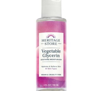 HERITAGE STORE Vegetable Glycerin Soothing Moisturizer, Oil Free Hydration for Skin Care,