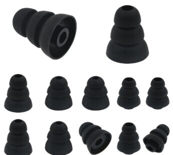 ALXCD Triple Flange Ear Tip, 6 Pairs S/M/L Size Triple Three Flange Noise Isolation Silico