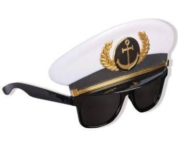 Sun-Staches Boat Captain Sunglasses Theme Party, Costume Accessory UV400 One Size Fits Mos