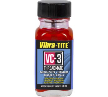 Vibra-TITE VC-3 Threadmate, 30 ml Bottle with Brush Cap Applicator,Red,213