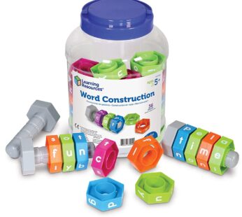Learning Resources Word Construction, Spelling Activity Kit, Classroom Game, 36 Pieces, Ag