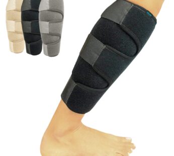 Vive Calf Brace – Adjustable Shin Splint Support – Lower Leg Compression Wrap Increases Ci