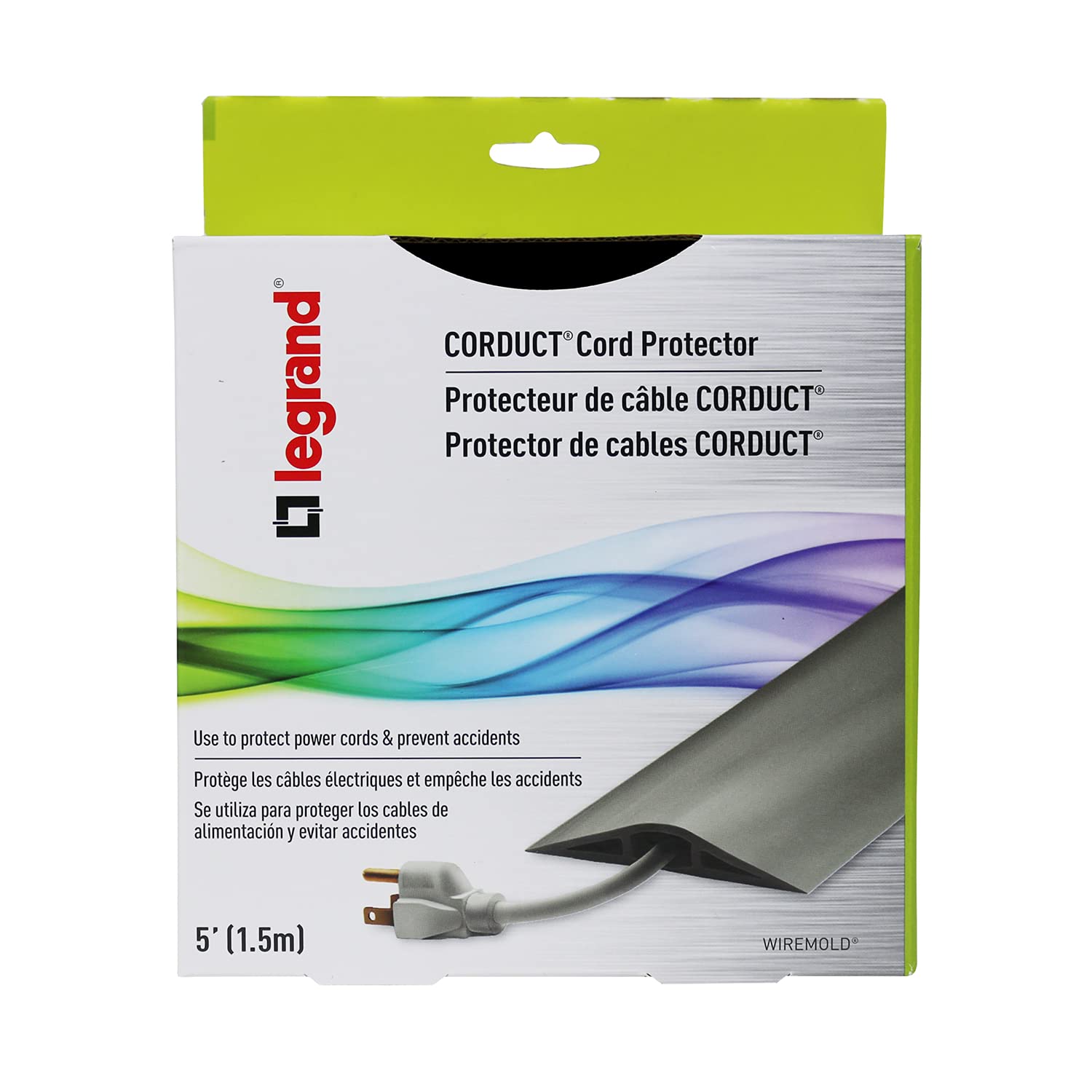 C2G Wiremold Floor Cord Management Kit, Corduct, Cord Protector, Wire Organizer and Hider, - Image 6