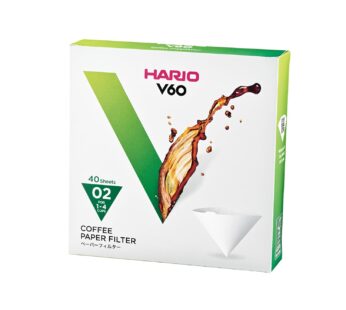 Hario V60 Paper Coffee Filters, Size 02, White, 40ct Boxed