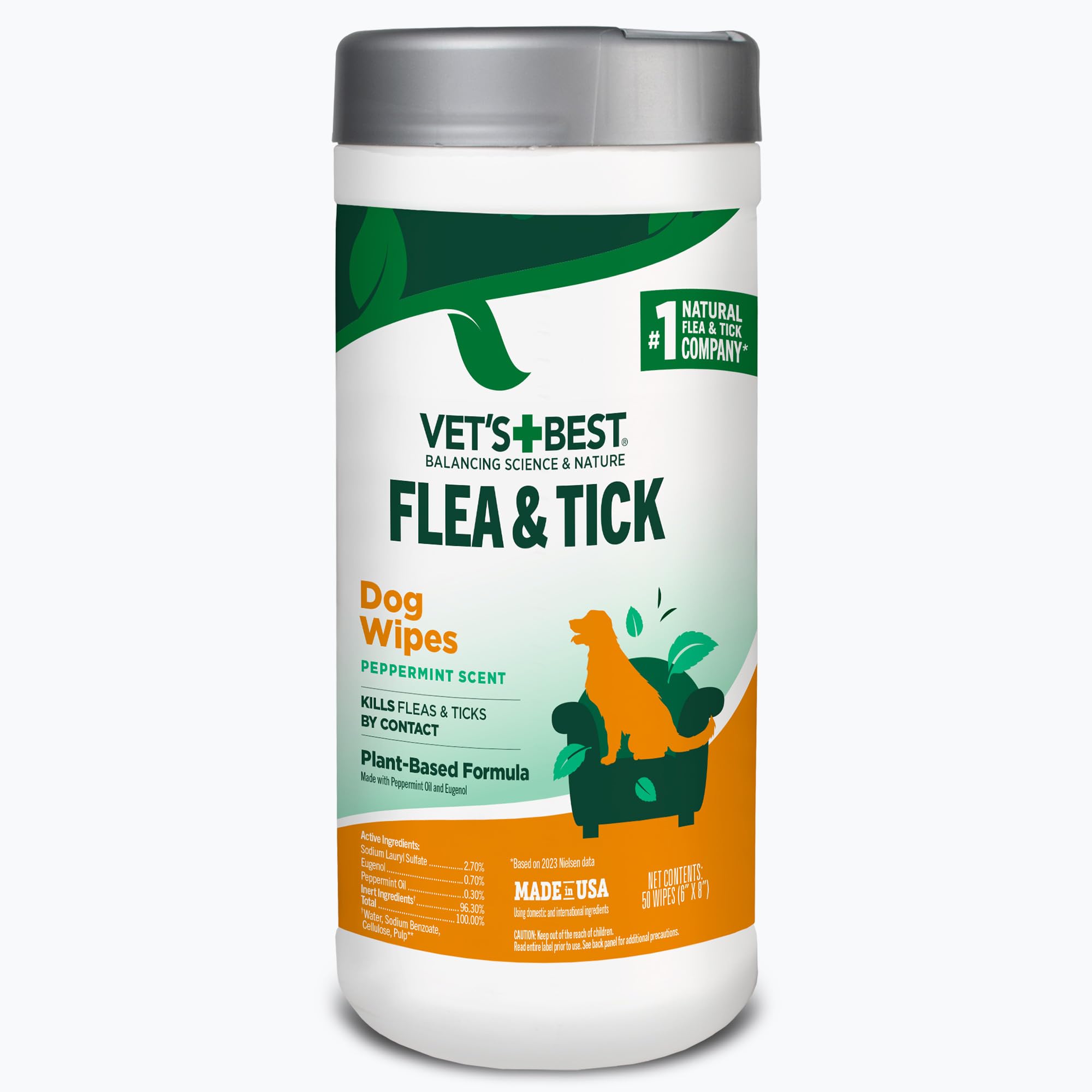 Vet's Best Flea and Tick Wipes for Dogs and Cats - Flea Treatment for Cats and Dogs - Plan - Image 2