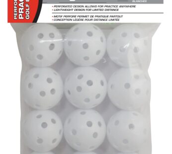 PrideSports Practice Golf Balls, Perforated, 12 Count