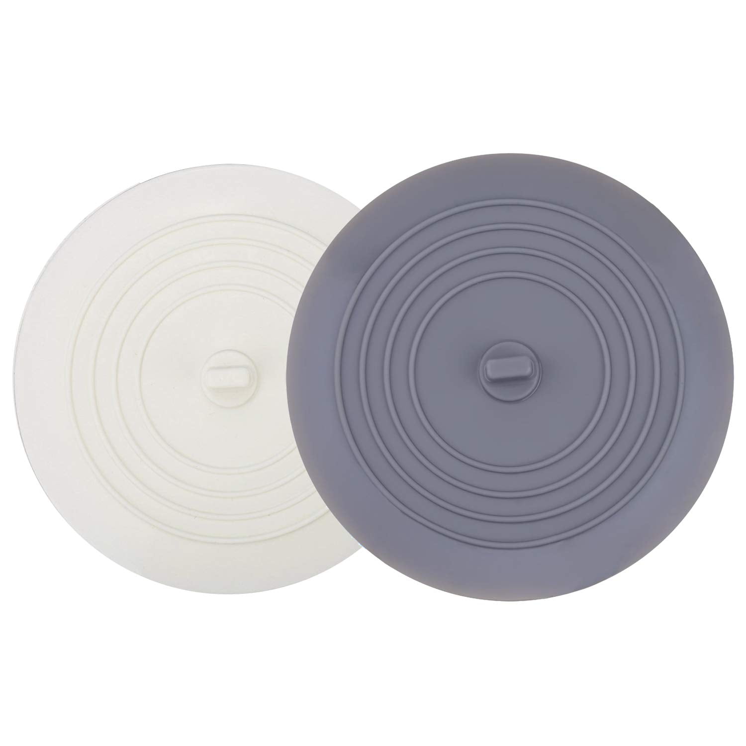 V-TOP Tub Stopper 2 Pack, 6 inches Large Silicone Drain Plug Hair Stopper Flat Suction Cov - Image 2
