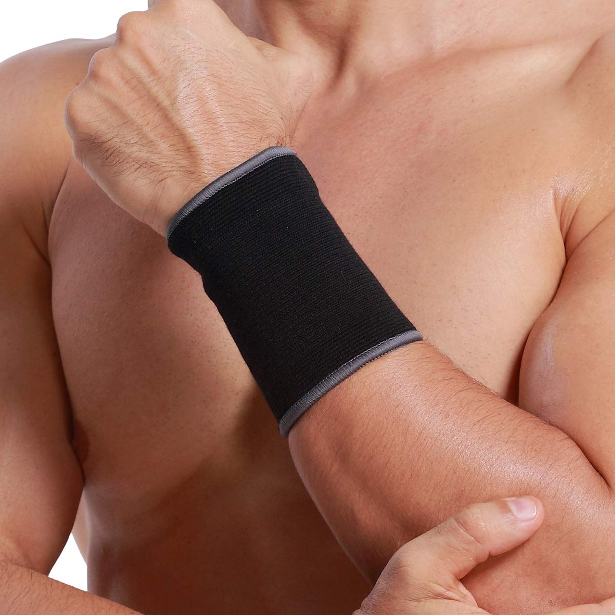 NeoTech Care Wrist Band Support Sleeve - Elastic & Breathable Knitted Fabric Compression B