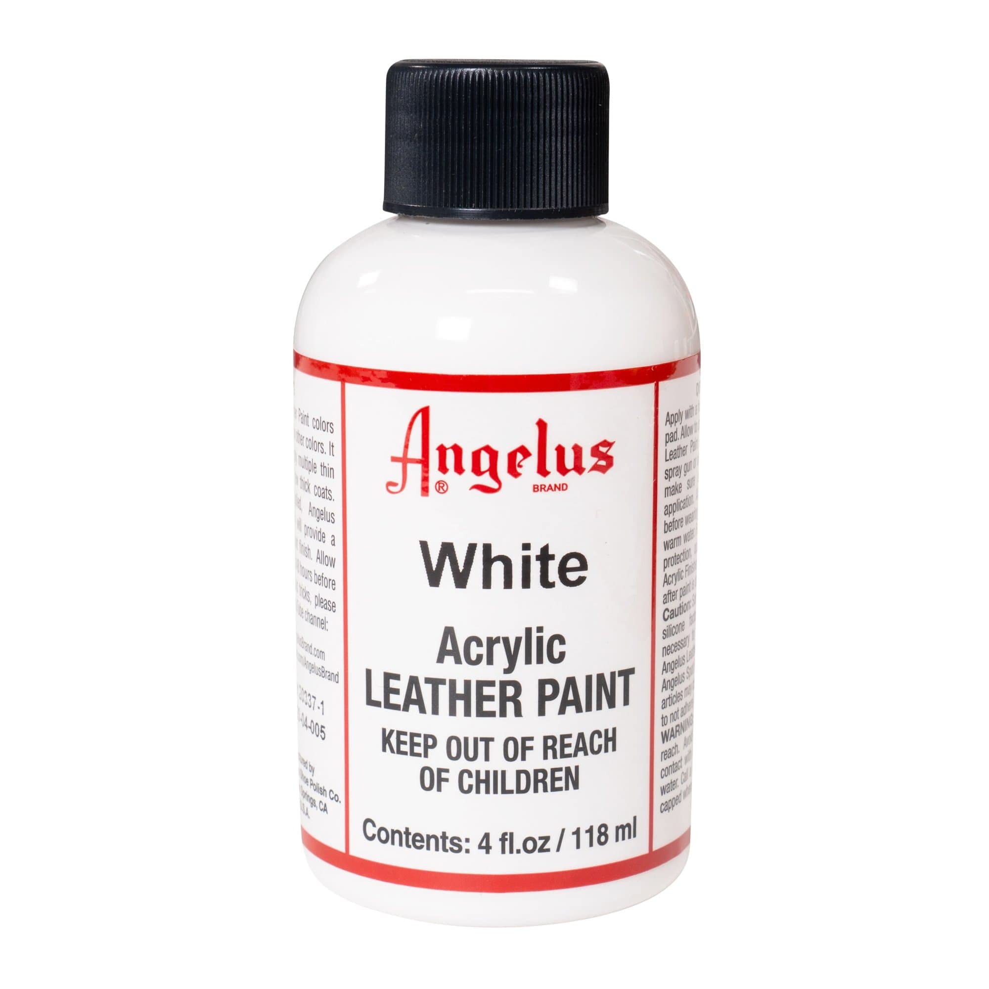 Angelus Acrylic Leather Paint, 4 Fl Oz (Pack of 1), White