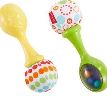 Fisher-Price Baby Toys Rattle N Rock Maracas, Set of 2 Soft Musical Instruments for Infan