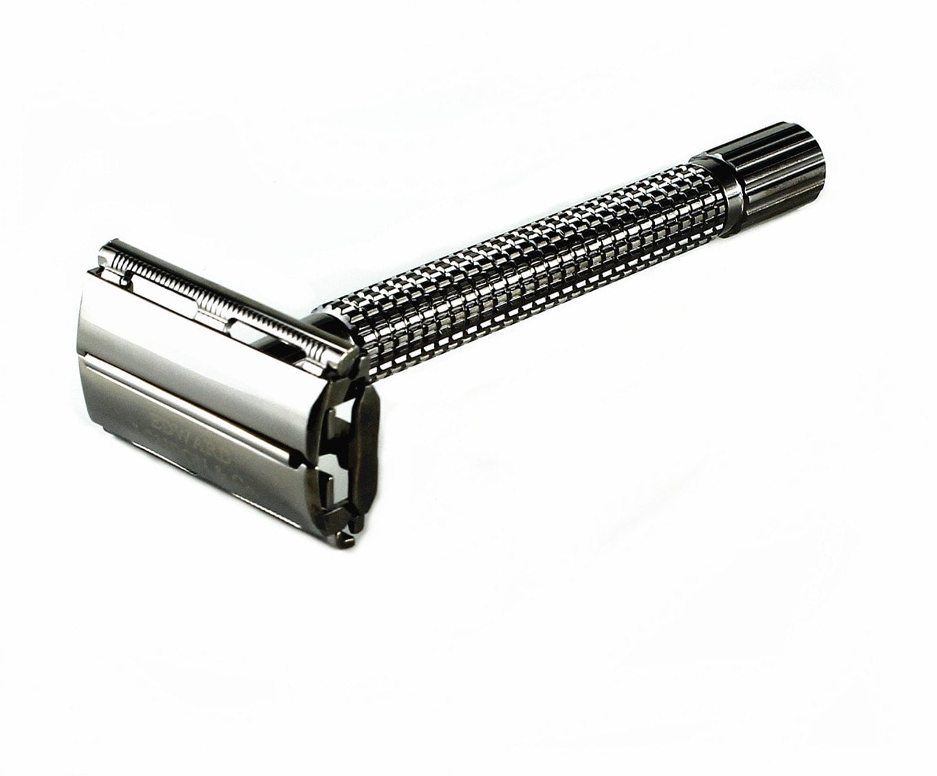 Edward London & Co Pearl Black Heavy Long Handle Double Edge Butterfly Open Safety Razor - Image 2