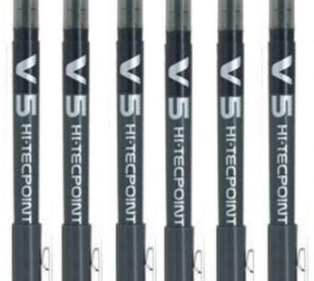 Pilot BX V5 Black Hi-Tecpoint Extra Fine Rollerball Pen 0.5 mm Nib Tip 0.3 mm Line Width (