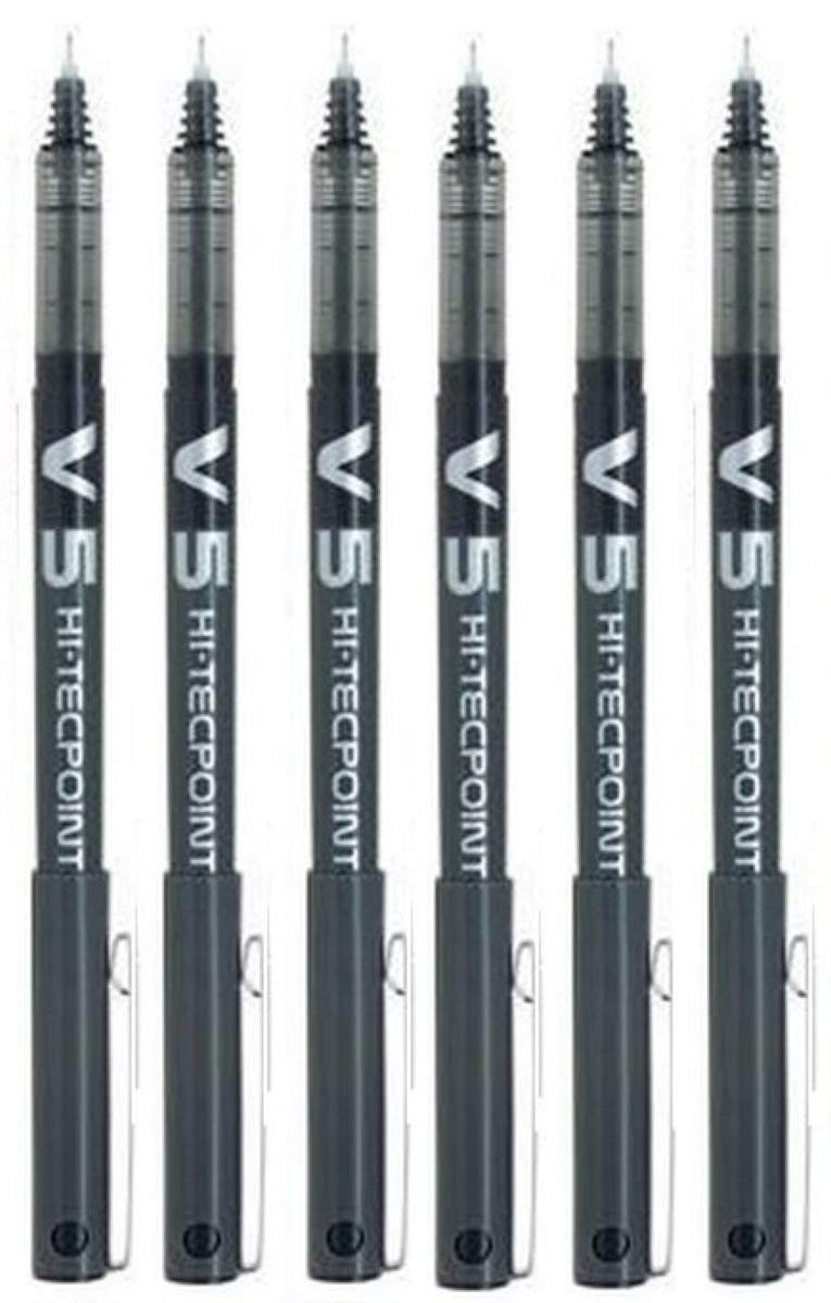 Pilot BX V5 Black Hi-Tecpoint Extra Fine Rollerball Pen 0.5 mm Nib Tip 0.3 mm Line Width (