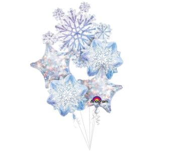 Glistening Snowflakes Balloon Bouquet