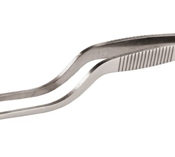 Paderno World Cuisine Stainless Steel Offset Culinary Tweezers, Gray