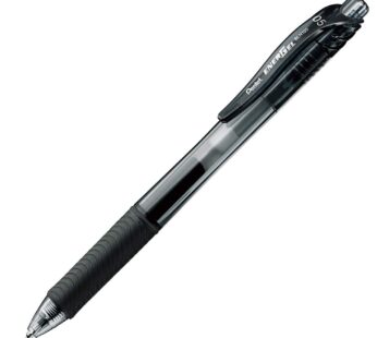 Pentel Knock Gel Ballpoint Pen Energel X, 0.5mm Needle Tip, Black Ink (BLN105-A)