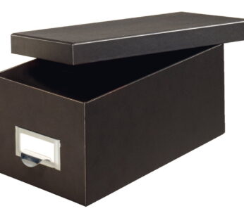 Globe-Weis/Pendaflex Fiberboard Index Card Storage Box, 3 x 5 Inches, Solid Black (3X5BLA)