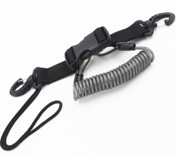 YYST One Stainless Steel Scuba Diving Lanyard Stainless Steel Spring Coiled Lanyard with Q