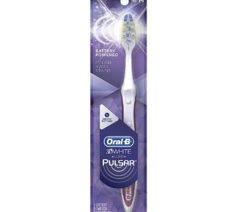 Oral-B Pulsar Whitening Battery Toothbrush, Medium, 1 Count