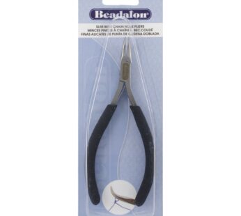 Beadalon 201A-013 Slim Bent Chain Nose Pliers for Jewelry Making