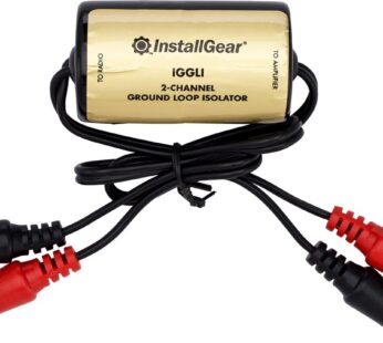 InstallGear Ground Loop Noise Isolator, Amplifier Noise Filter for Car Audio & Home Stereo