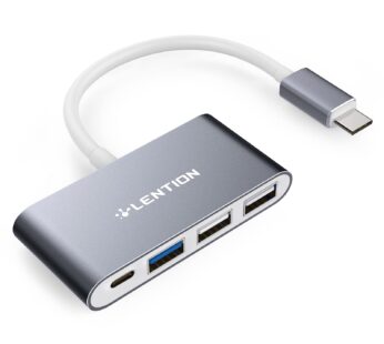 LENTION 4-in-1 USB-C Hub with Type C, USB 3.0, USB 2.0 Compatible 2023-2016 MacBook Pro 13